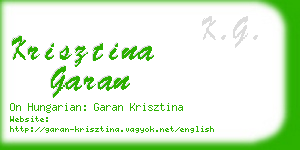 krisztina garan business card